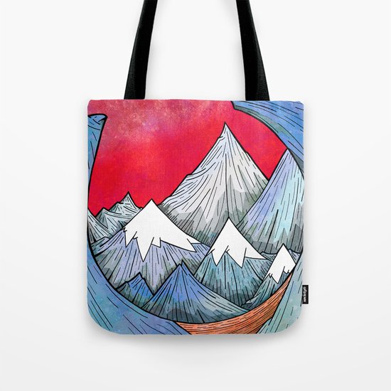Through The Mountains Tote Bag
