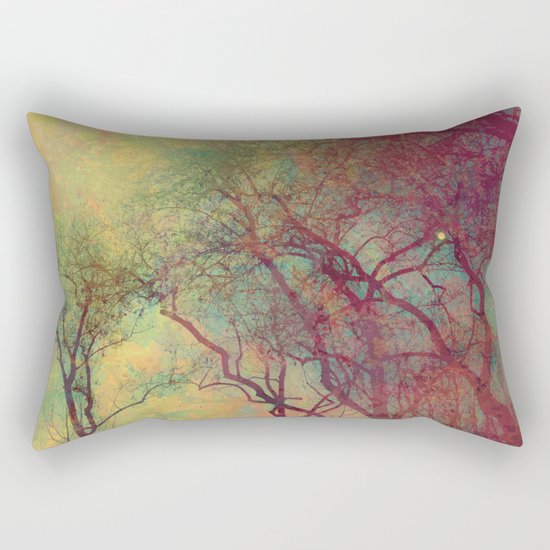 Tree Silhouette, Autumn Sunset Rectangular Pillow