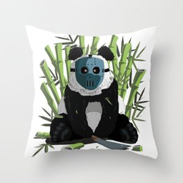 Bamboo serial killer Panda Throw Pillow