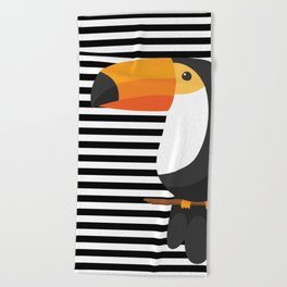 TOUCAN tropical toucans Beach Towel