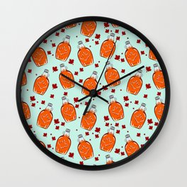 Super Canadian Maple Syrup Pattern Wall Clock