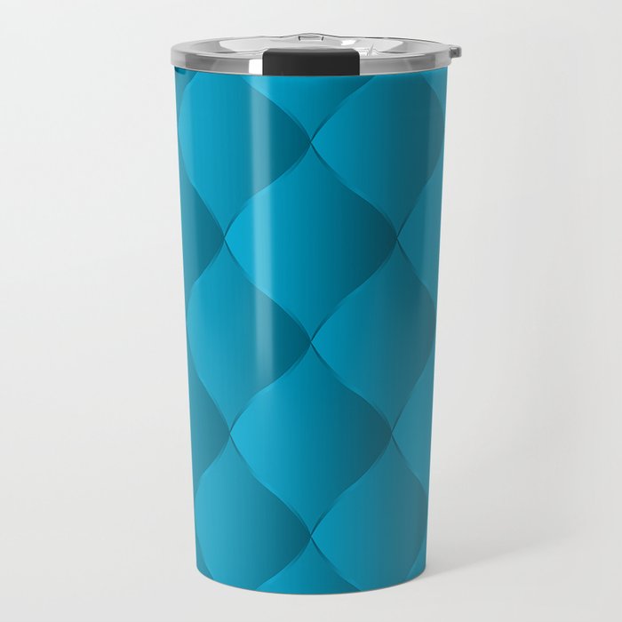 Trendy Blue Leather Collection Travel Mug
