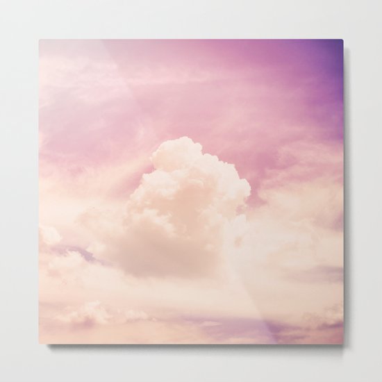 Freedom and Dreams, Pink Sky and Clouds, Heaven Metal Print