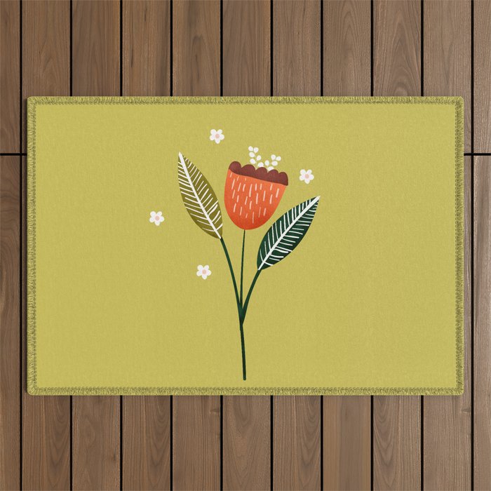 Just a pretty flower illustration no1 Outdoor Rug