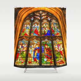 Stained Glass Window Shower Curtain