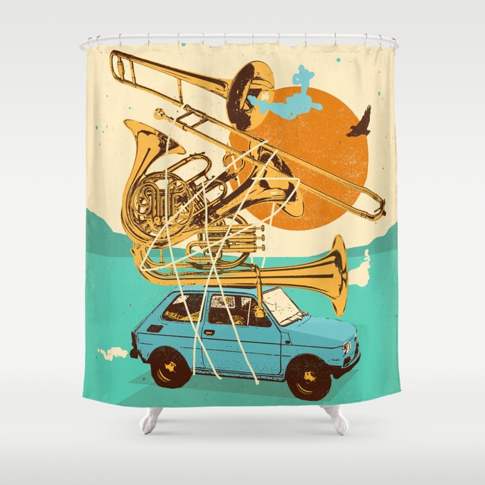 JAZZ JOURNEY Shower Curtain