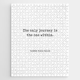 The only journey is the one within - Rainer Maria Rilke Quote - Typewriter Print Jigsaw Puzzle