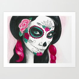 Sugar skull Art Print