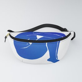 Blue Nude I Fanny Pack | Form, Likehenrymatisse, Classicblue, Cut Out, Watercolor, Minimalist, Fineart, Silhoutte, Nude, Human 