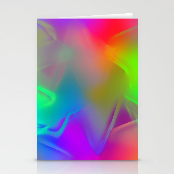 Neon Shapes Stationery Cards