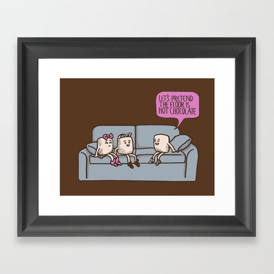 The Floor is Hot Chocolate! Framed Art Print