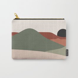 Mountains Terracotta 2 - Green Brown Pastel Carry-All Pouch