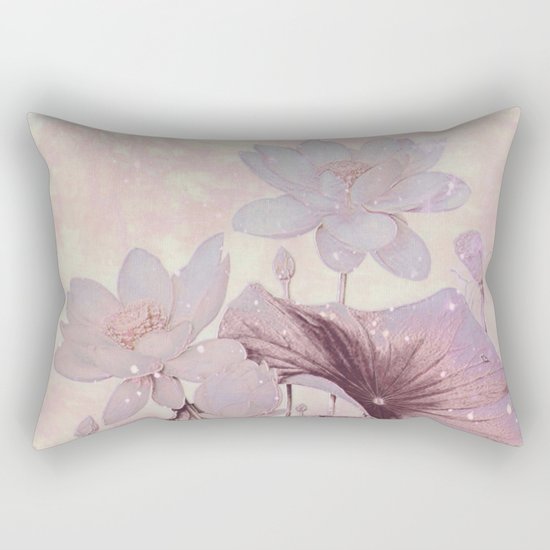 pastel waterlily Rectangular Pillow