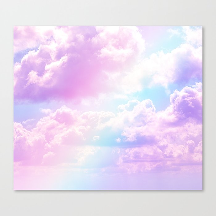 Pastel Rainbow Aesthetic Canvas Print By The Thiiird Society6