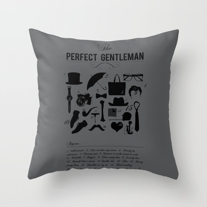 The Perfect Gent Throw Pillow