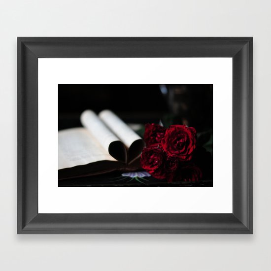 my love is like a red, red rose Framed Art Print