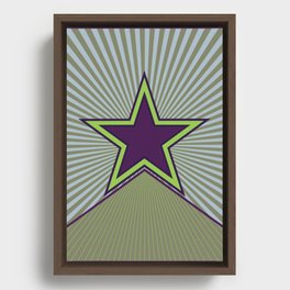 Purple Rock Star Framed Canvas
