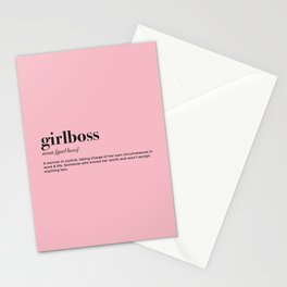Girlboss definition Stationery Card