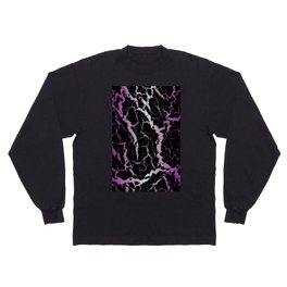 Cracked Space Lava - Purple/White Long Sleeve T-shirt
