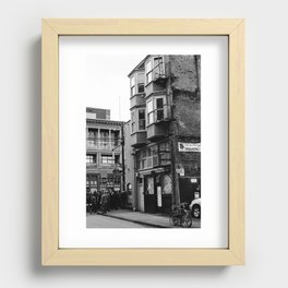 crowded street Recessed Framed Print