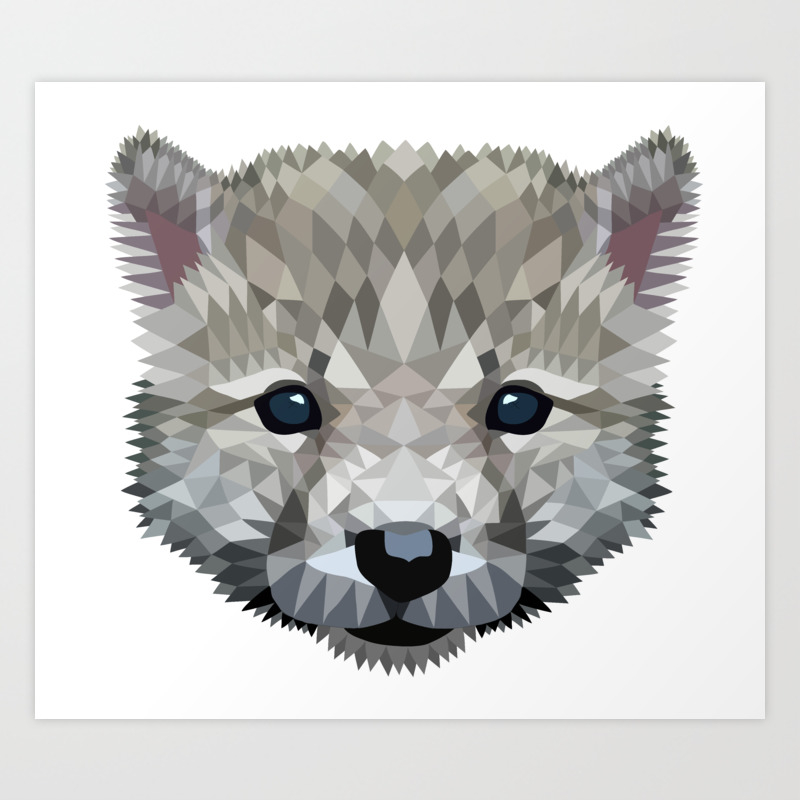 Baby Wolf Color Blocking Art Print By Everhigh Society6 Wolf color pages wolf colors cute wolf drawings anime wolf drawing. baby wolf color blocking art print by everhigh