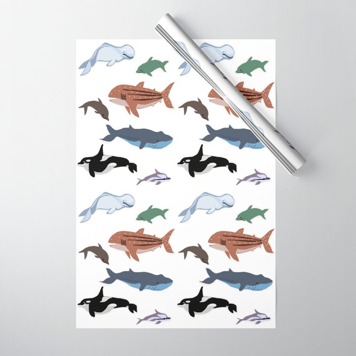 Whales & Dolphins Wrapping Paper
