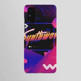 Neon synthwave horizon #2 Android Case