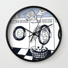 Laundry Day Wall Clock