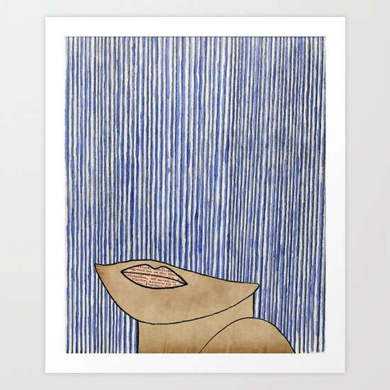 Rain Girl Art Print