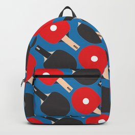 Ping Pong / Table Tennis Pattern (Blue) Backpack