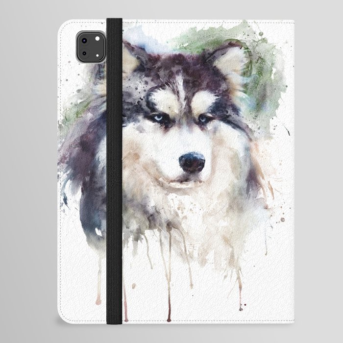 Watercolor Portrait - Alaskan Malamute  iPad Folio Case