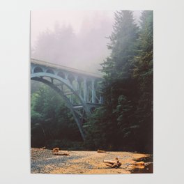 Bridge in the Fog | PNW Fairytale Landscape Poster