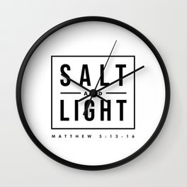 Matthew 5 13 16, Salt and Light - Bible Verses Print - Christian, Faith Based Wall Clock