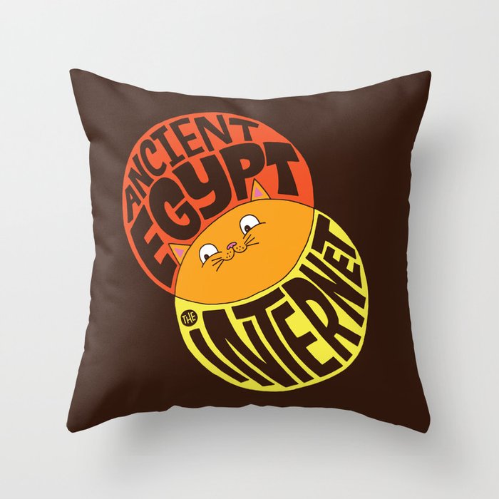 Ancient Egypt, The Internet, Cats Throw Pillow