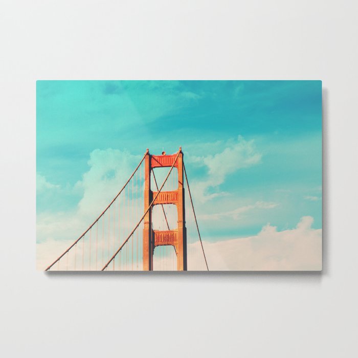 Retro Golden Gate - San Francisco, California Metal Print