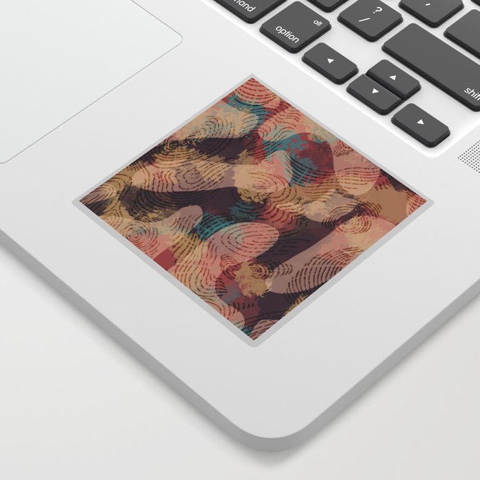 Wood texture on watercolor background Sticker