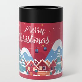 Merry Christmas Background With Winter holidays in the mountains concept banner. Can Cooler