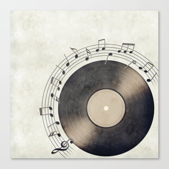 Vinyl Music Collection Canvas Print