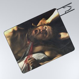 Judith beheading Holofernes, Caravaggio, baroque painting, italian painter Picnic Blanket