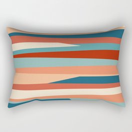 Geometric retro style waves Rectangular Pillow