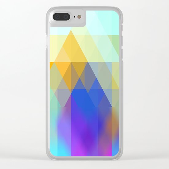 Yellow Mountains Clear iPhone Case