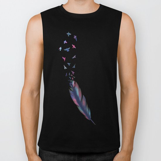 Feathered birds Biker Tank