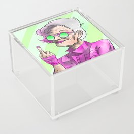 Old lady don't care Acrylic Box
