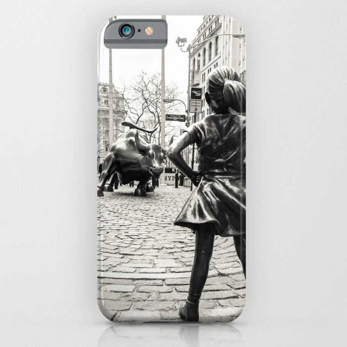 fearless girl & bull - nyc iphone case