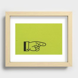 Direction Lime Green Recessed Framed Print