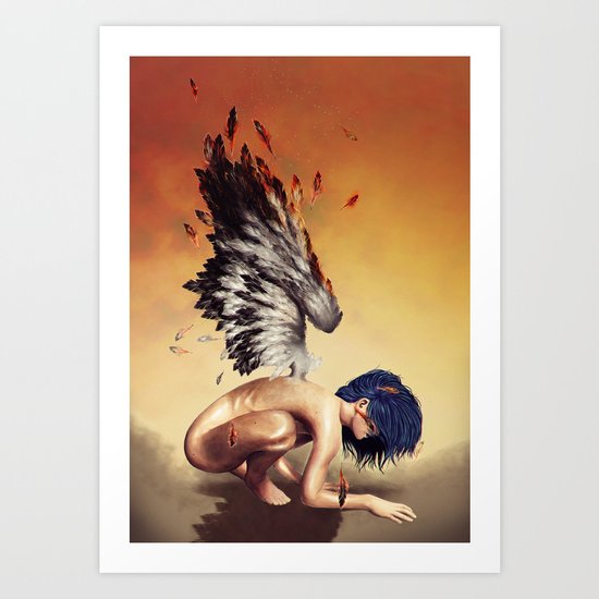 Fallen angel Art Print