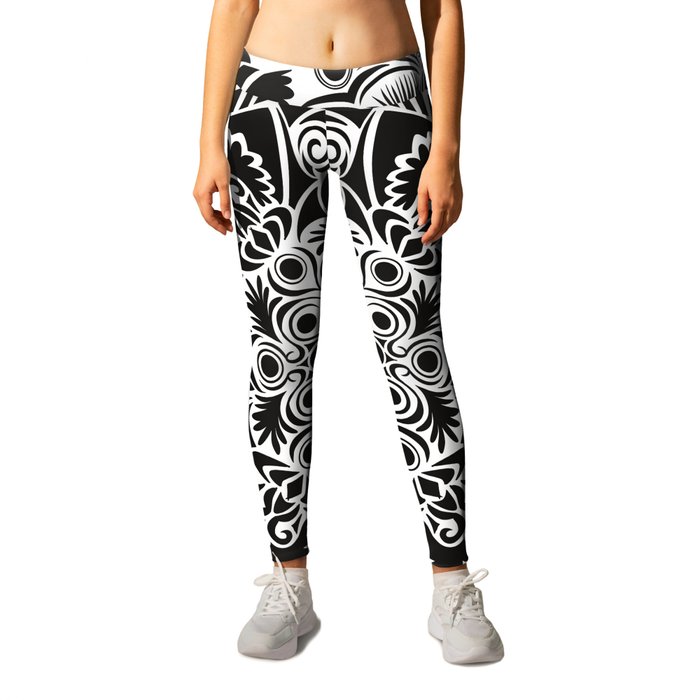 Mandala pattern #33 - dark version Leggings