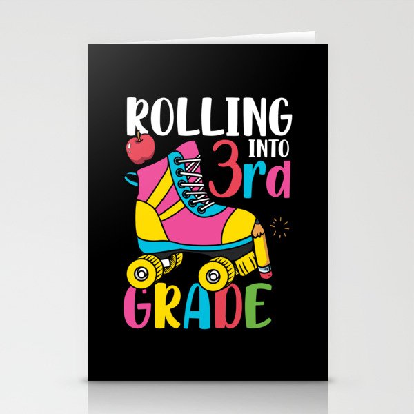 Rolling Into 3rd Grade Stationery Cards