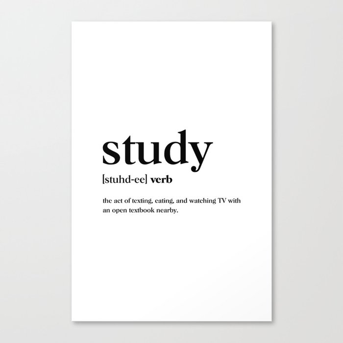 Study Definition Canvas Print