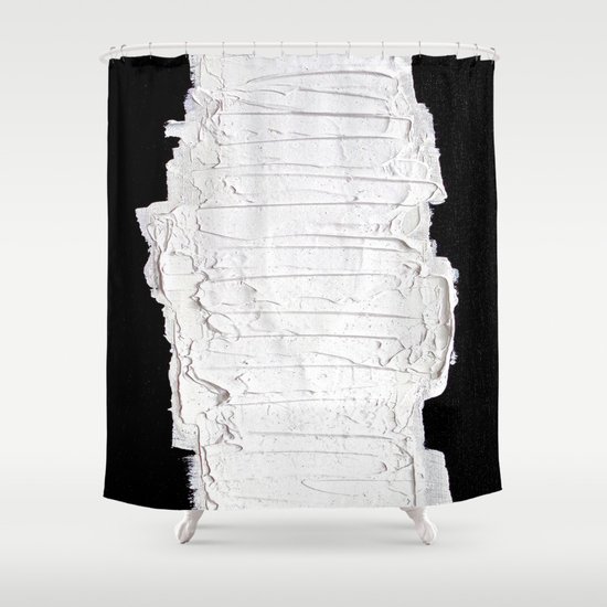 Black, White & White Shower Curtain